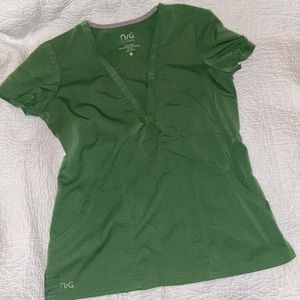 NRG by Barco scrub top green